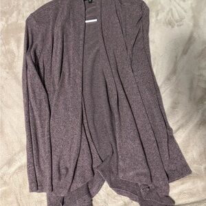 Bobeau Lavender Open Front Cardigan
